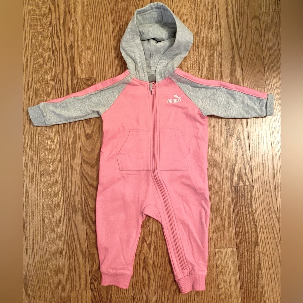 Baby girls Puma footless onesie